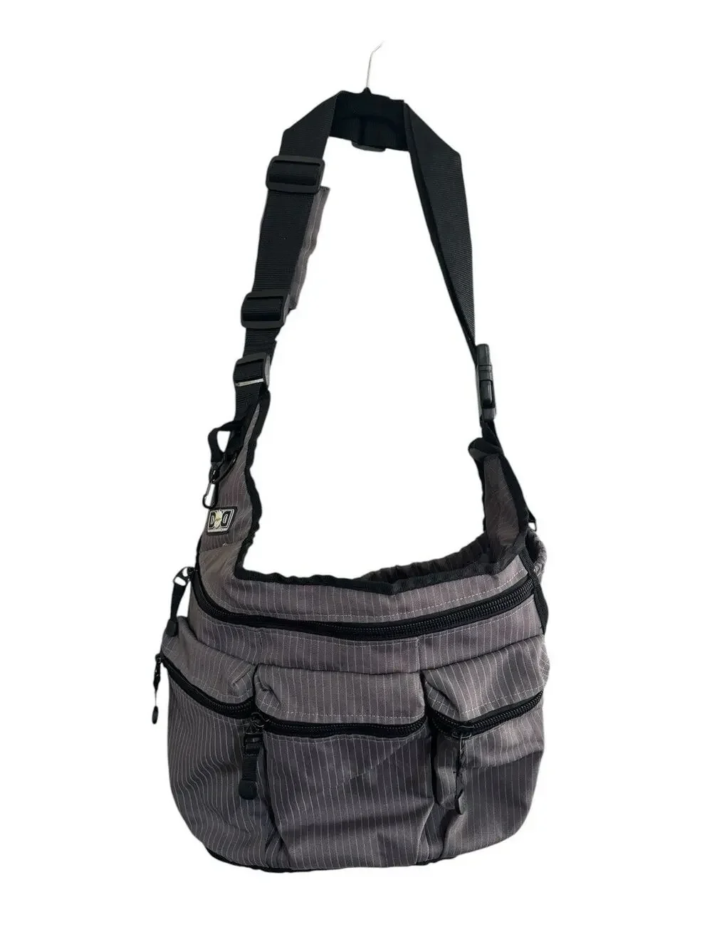 Diaper Dude Diaper Bag Crossbody Adjustable Shoulder Strap Messenger Bag Gray